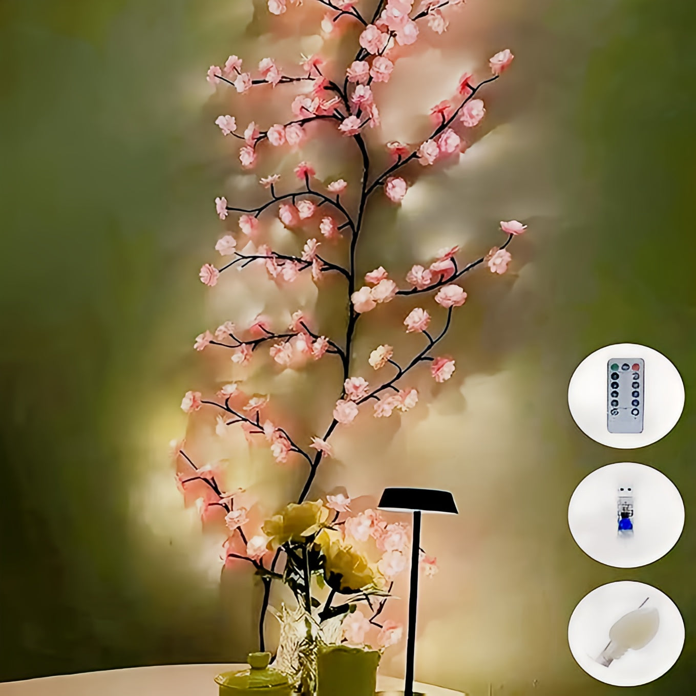 Lumi Cherry LED Tree Branch Lights for Wall 3.94 FT 48 LED